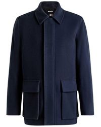 BOSS - Virgin Wool C-coxtan-patch-244 Coat - Lyst