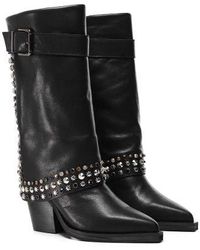 Alma En Pena. - Leather Studded Boots - Lyst