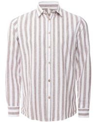 Sseinse - Cotton Linen Striped Shirt - Lyst