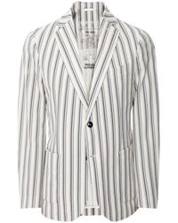 Circolo 1901 - Slim Fit Striped Oxford Blazer - Lyst
