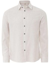 Sseinse - Cotton Linen Micro Striped Shirt - Lyst