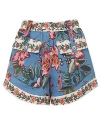 FARM Rio - Wonderful Bouquet Linen Shorts - Lyst
