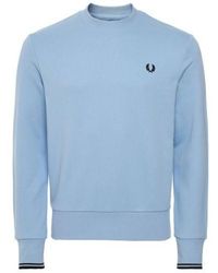 S,XL & XXL FRED PERRY Sweater Men's Sweatshirt Large Logo C/Nk Red Sizes 