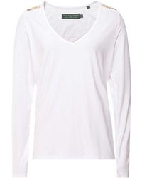 Holland Cooper - Long Sleeve V-neck T-shirt - Lyst