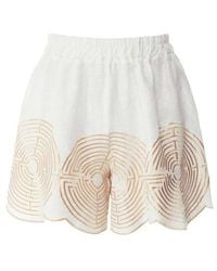 Greek Archaic Kori - Circle Linen Shorts - Lyst