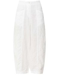 Oska - Cropped Linen Trousers - Lyst