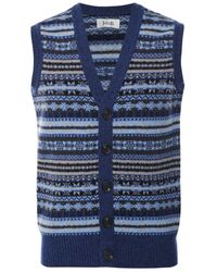 Jules B - Lambswool Fair Isle Waistcoat - Lyst