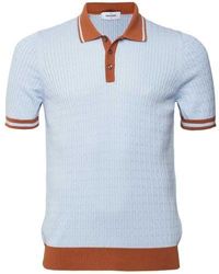 Gran Sasso - Textured Knit Tennis Polo Shirt - Lyst