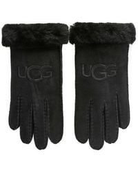 UGG - Sheepskin Embroidered Gloves - Lyst