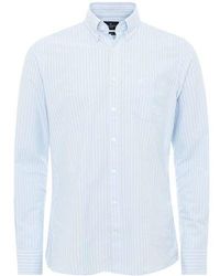 Hackett - Slim Fit Striped Oxford Shirt - Lyst