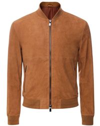 Pal Zileri - Suede Bomber Jacket - Lyst