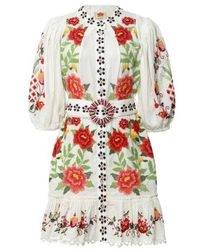 FARM Rio - Embroidered Carmina Floral Mini Dress - Lyst