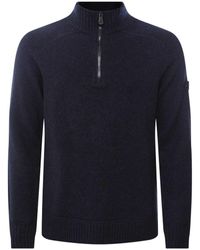 Peuterey - Wool Half-zip Braille 02 Jumper - Lyst