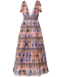 FARM Rio - Seashell Tapestry Midi Dress - Lyst