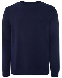 Stenströms Cotton Crew Neck College Sweatshirt - Blue