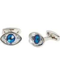Simon Carter Swarovski Crystal Eye Cufflinks - Bleu