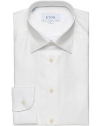 Eton Slim Fit Lyocell Cotton Shirt - White