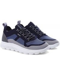 Geox Knitted Spherica Trainers - Blue