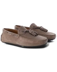 Hackett - Suede Driver Tassel Loafers - Lyst