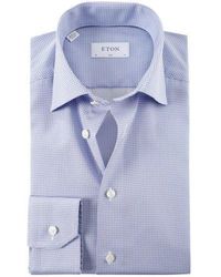 Eton - Slim Fit Micro Print Shirt - Lyst