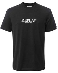 Replay - Relaxed Fit Logo T-shirt - Lyst