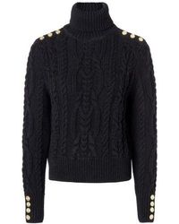 Holland Cooper - Belgravia Cable Knit Roll Neck Jumper - Lyst