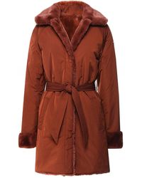 Geox Faux Fur Kaula Reversible Coat - Orange