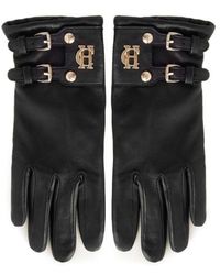 Holland Cooper - Monogram Leather Gloves - Lyst