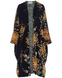 One Hundred Stars - Chrysanthemum Black Velvet Grande Kimono - Lyst