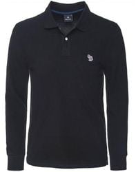 Paul Smith - Regular Fit Zebra Long Sleeve Polo Shirt - Lyst