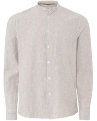 Sseinse - Cotton Linen Striped Grandad Shirt - Lyst