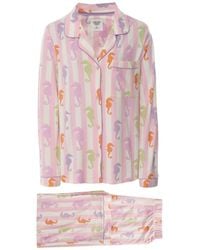 Chelsea Peers - Seahorse Stripe Print Long Pyjama Set - Lyst