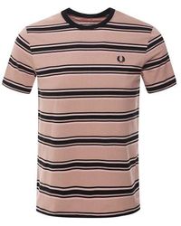 Fred Perry - Striped T-shirt - Lyst
