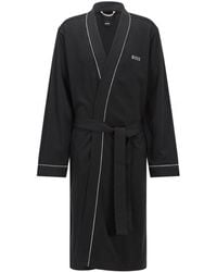 BOSS by HUGO BOSS Cotton Kimono Bm Robe - Black