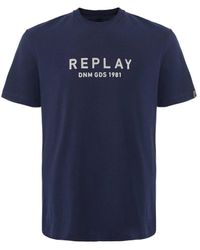 Replay - Relaxed Fit Logo T-shirt - Lyst