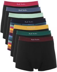 Paul Smith Stretch Cotton Trunks 7 Pack - Black