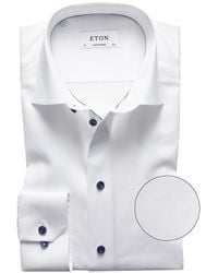 Eton Contemporary Fit Twill Shirt - White