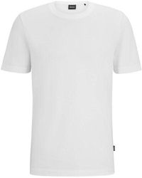BOSS - Textured Tiburt 240 T-shirt - Lyst