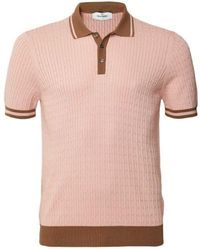 Gran Sasso - Textured Knit Tennis Polo Shirt - Lyst