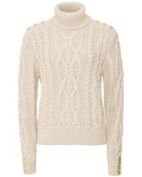 Holland Cooper - Belgravia Cable Knit Roll Neck Jumper - Lyst