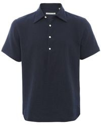 Burrows and Hare - Textured Pop Over Shirt - Lyst