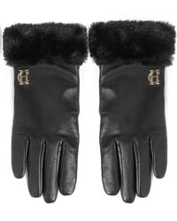 Holland Cooper - Cashmere Lined Faux Trim Leather Gloves - Lyst