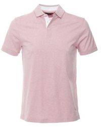 Hackett - Cotton Linen Fil-à-fil Polo Shirt - Lyst