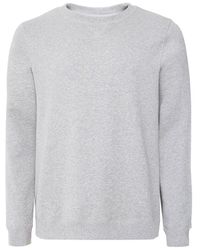 Stenströms Cotton Crew Neck College Sweatshirt - Gray