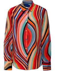 Paul Smith - Swirl Print Silk Shirt - Lyst
