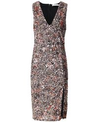 Alice + Olivia Natalie Sequin Midi Dress - Metallic