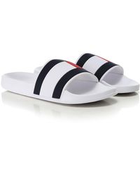 Tommy Hilfiger Essential Flag Sliders - Blanc