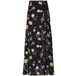 Hayley Menzies Silk Maxi Skirt - Black