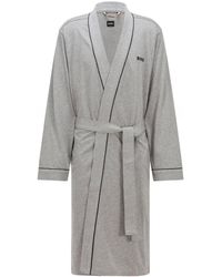 BOSS by HUGO BOSS Cotton Kimono Bm Robe - Grey