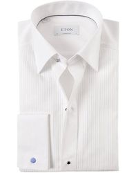 Eton - Contemporary Fit Plissé Dress Shirt - Lyst